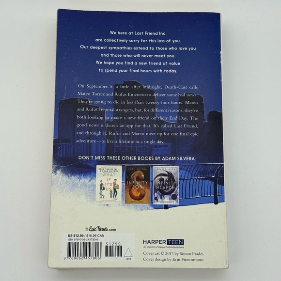 They Both Die at the End by Adam Silvera - Paperback - Picture 2 of 3